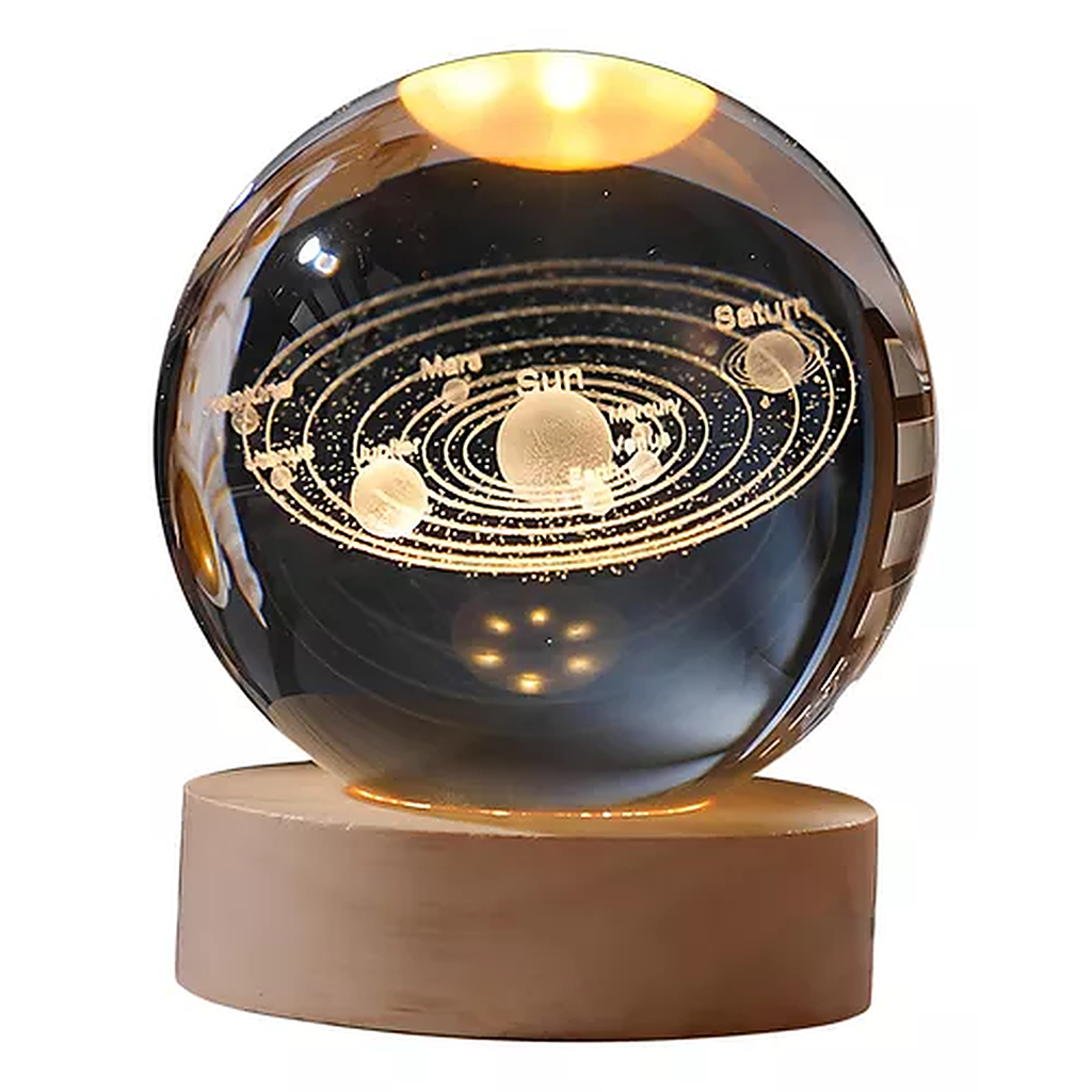 Lámpara de Cristal 3D – Ilumina tu Espacio con el Universo