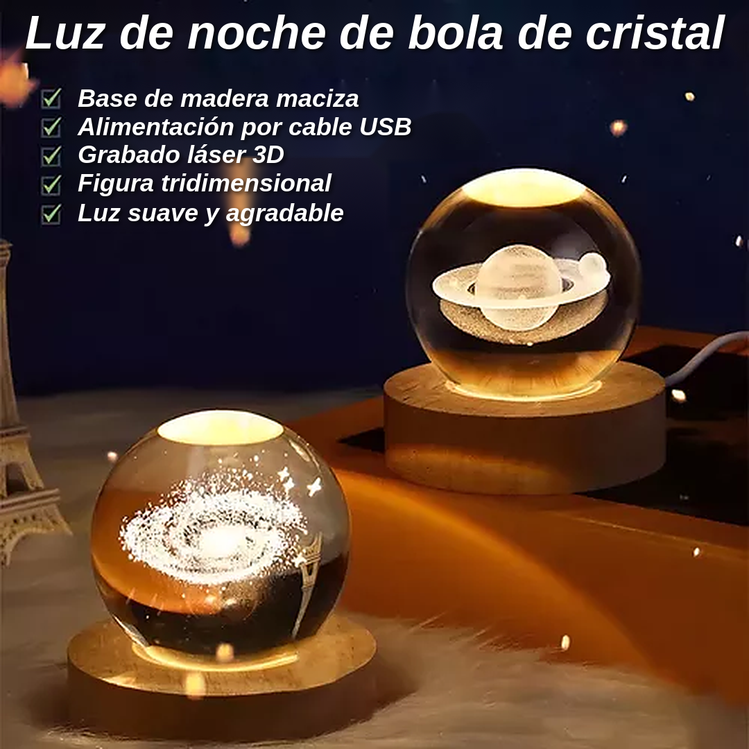 Lámpara de Cristal 3D – Ilumina tu Espacio con el Universo