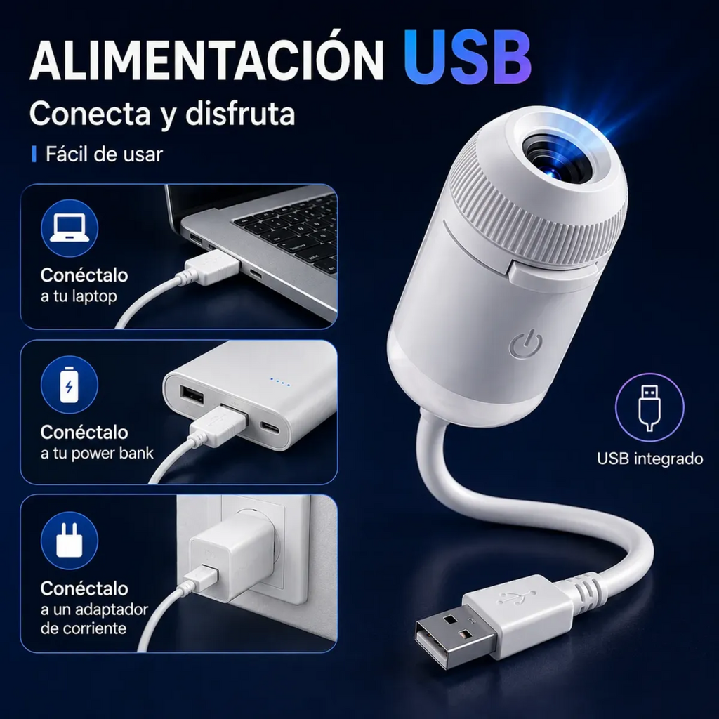 Proyector Lunar 5D USB – Transforma tu Espacio