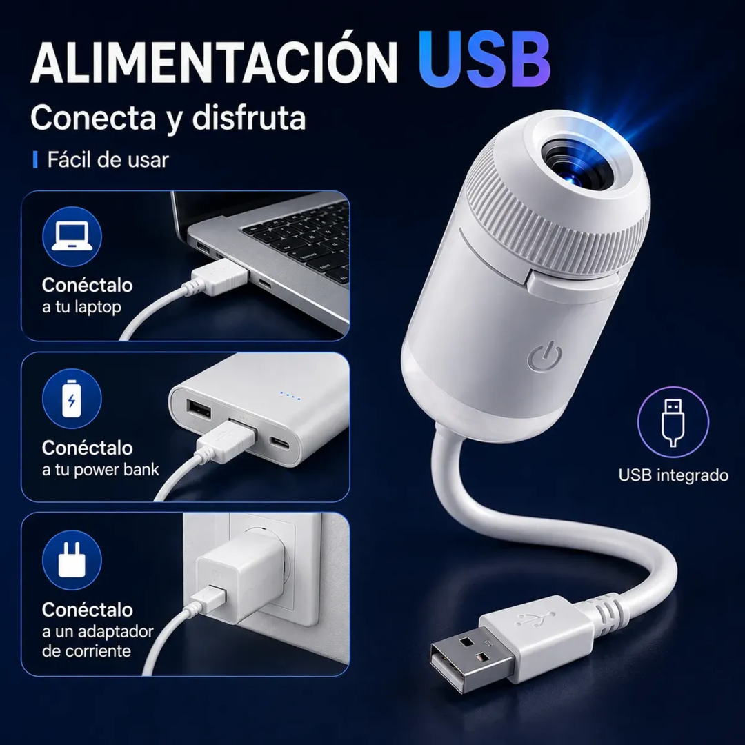 Proyector Lunar 5D USB – Transforma tu Espacio