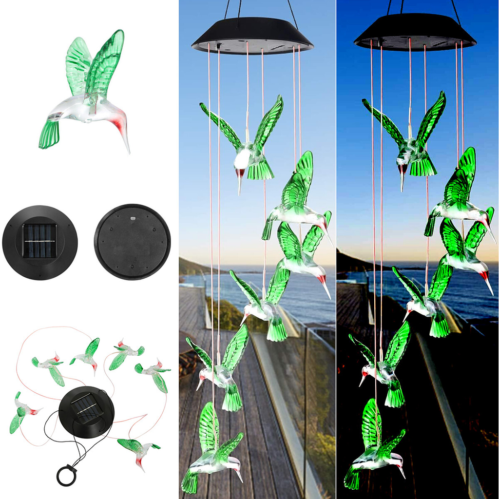 Móvil Solar Colgante con Luces – Decora e Ilumina tu Jardín