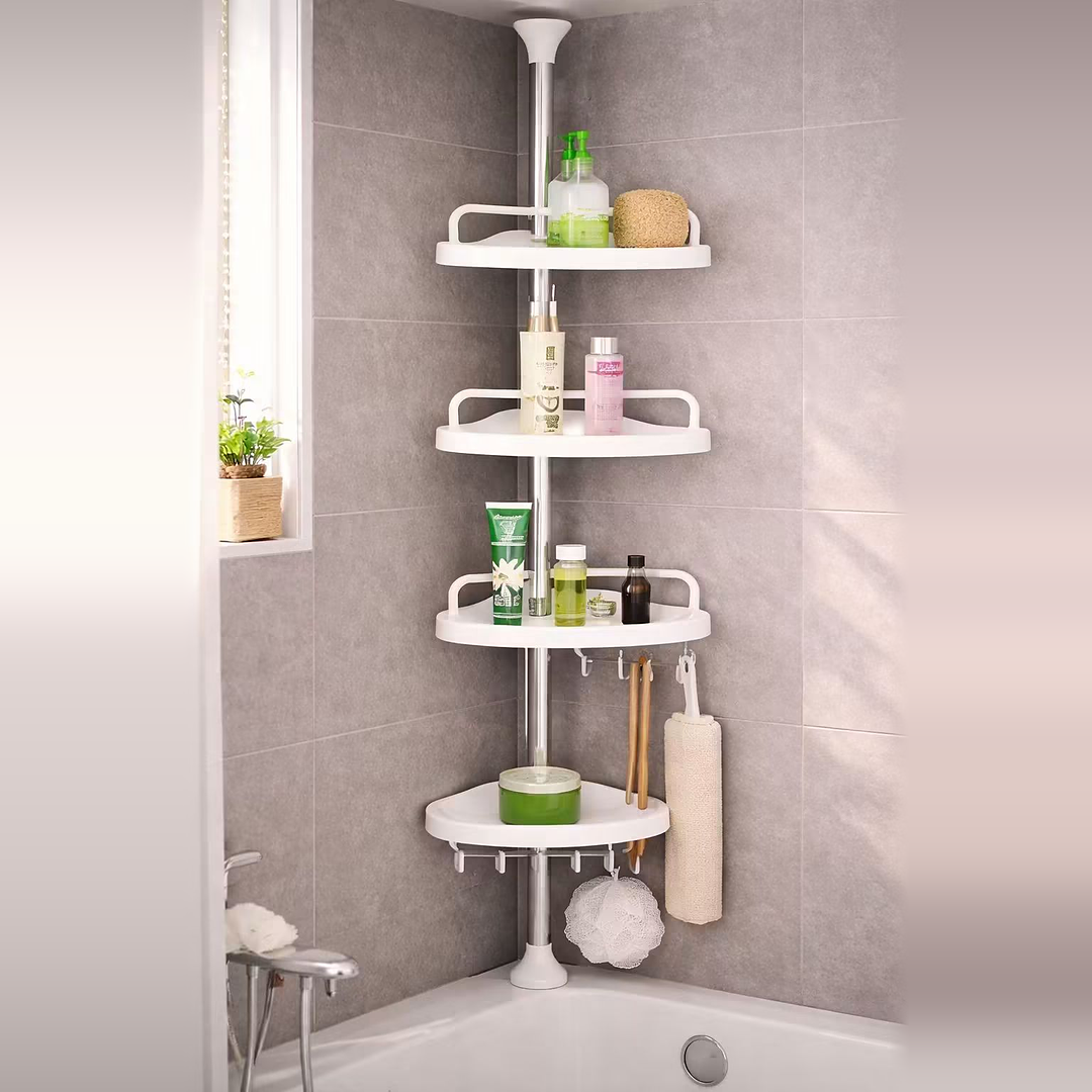 Organizador Esquinero de Ducha de 4 Niveles Ajustable – Repisas para Baño