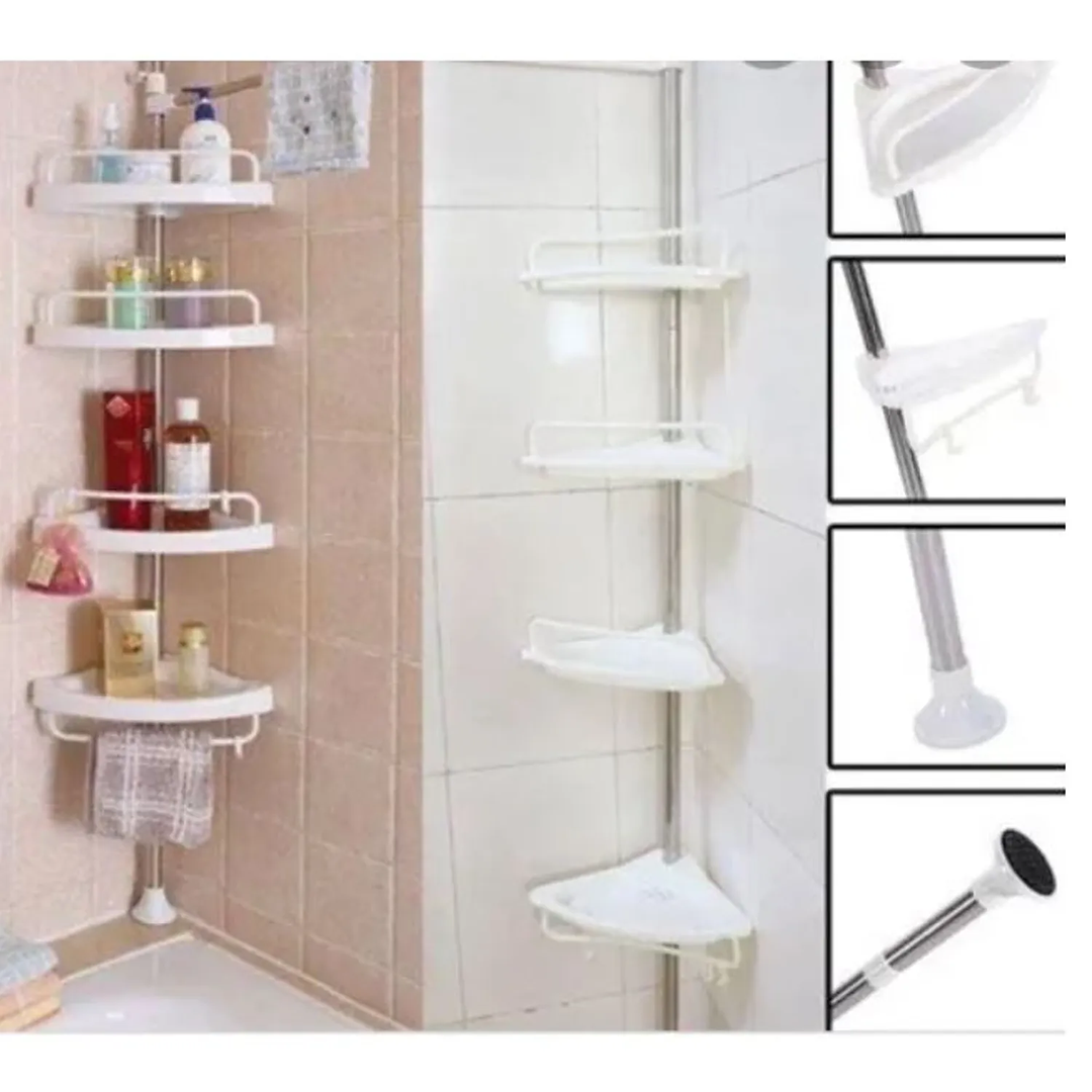Organizador Esquinero de Ducha de 4 Niveles Ajustable – Repisas para Baño