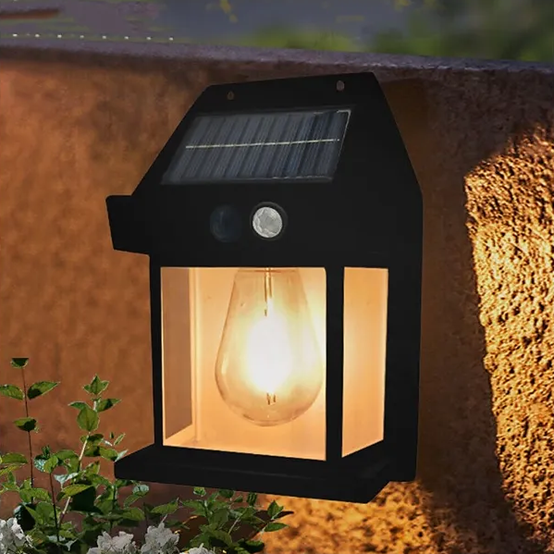 Farol Solar de Pared con Sensor – Ilumina tus Exteriores