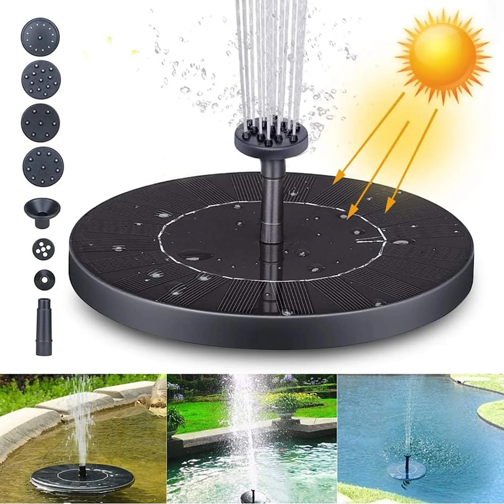 Fuente de Agua Solar Flotante para Piscinas, Estanques y Jardines
