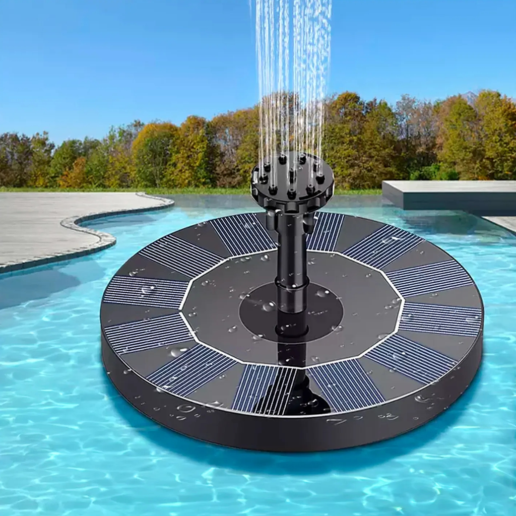 Fuente de Agua Solar Flotante para Piscinas, Estanques y Jardines