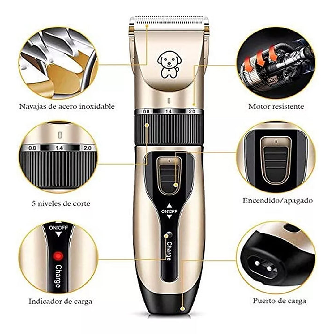 Máquina Cortadora de Pelo para Perros y Gatos – Kit de Peluquería Recargable