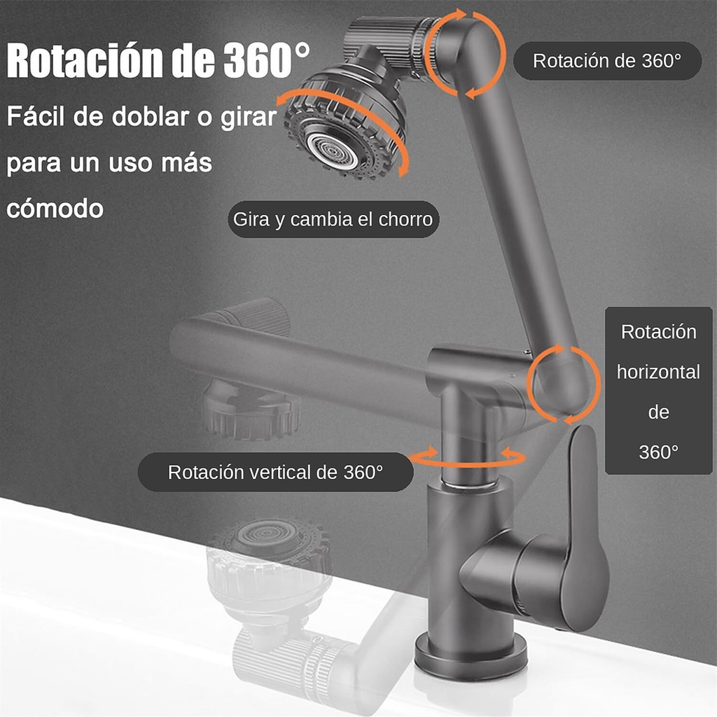 Grifo de Cocina Giratorio 360° – Más Comodidad y Alcance