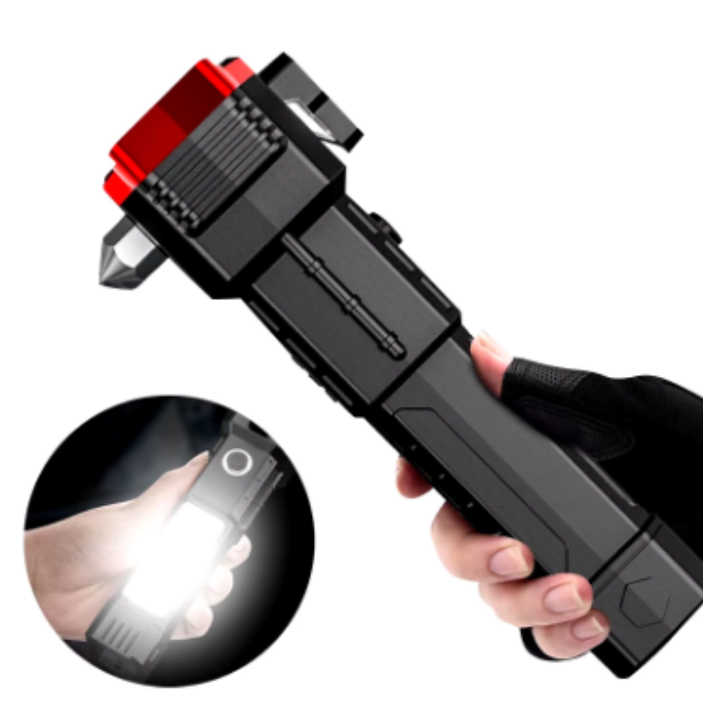 Linterna LED Multifunción 4 en 1 – Práctica para Emergencias