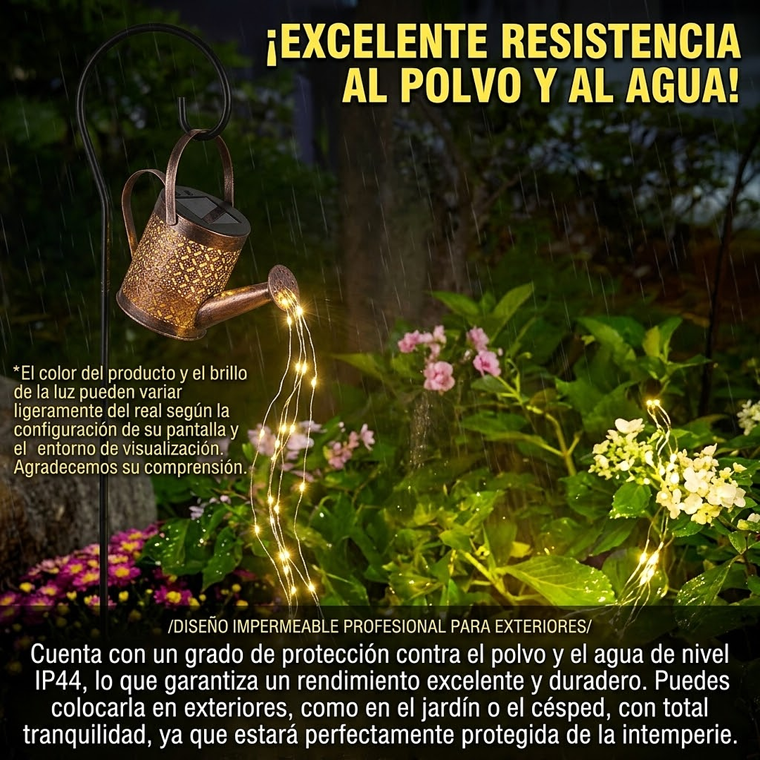 Regadera Solar Decorativa LED con Efecto Cascada – Iluminación para Jardín