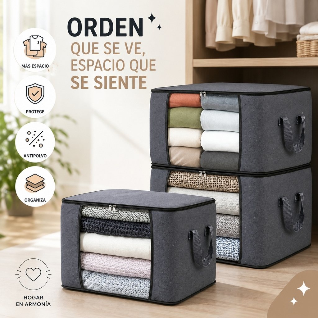 Organizadores de Ropa con Visor – Pack de 3 Unidades